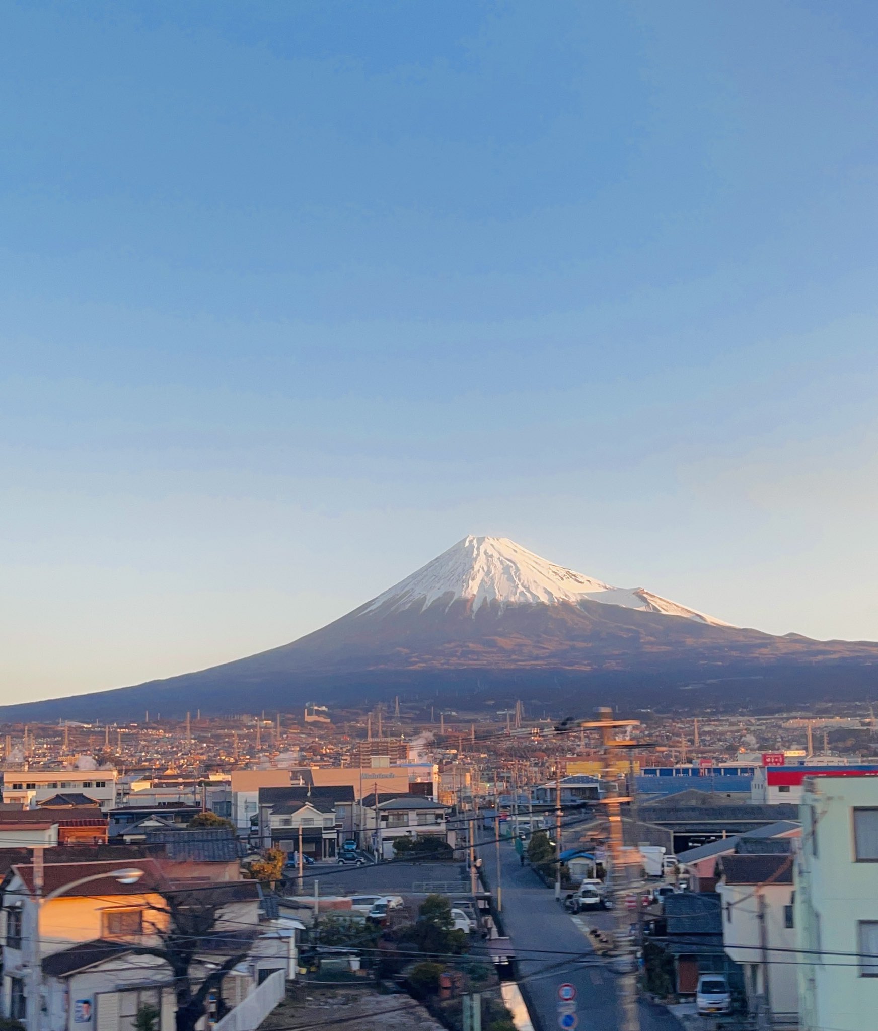 富士山の新幹線車窓写真