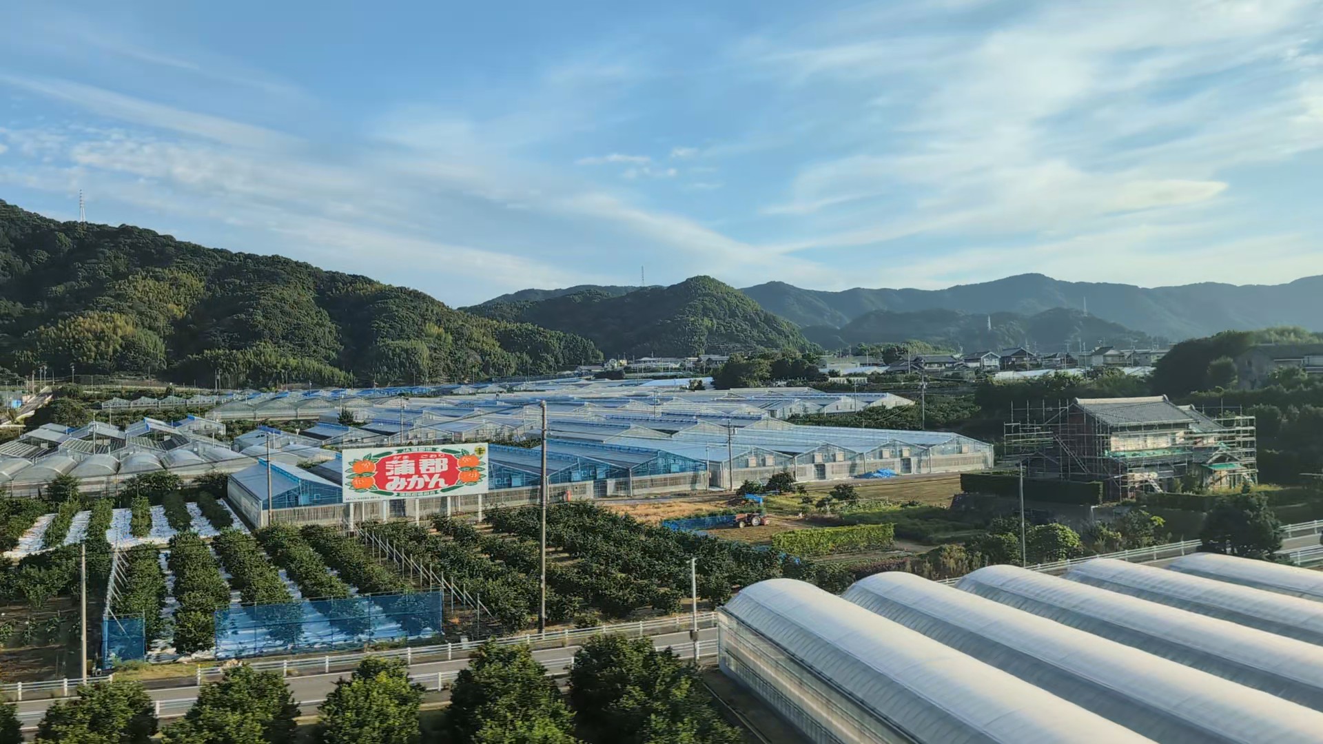 Greenhouse roofs around Gamagori