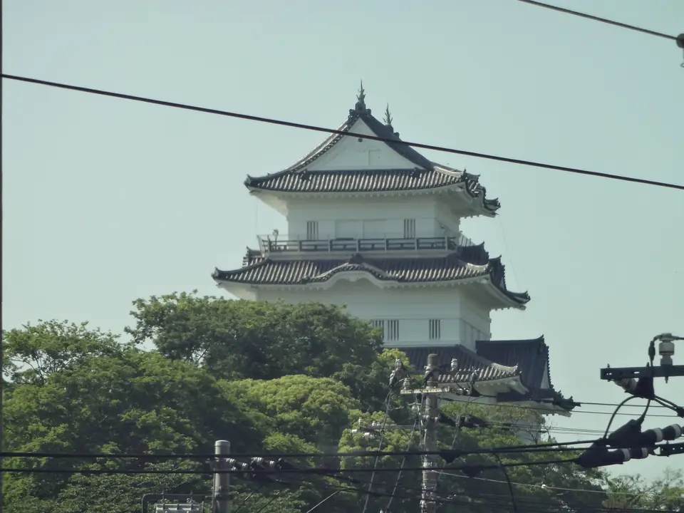 Odawara Castle from the Seat A side of the Shinkansen