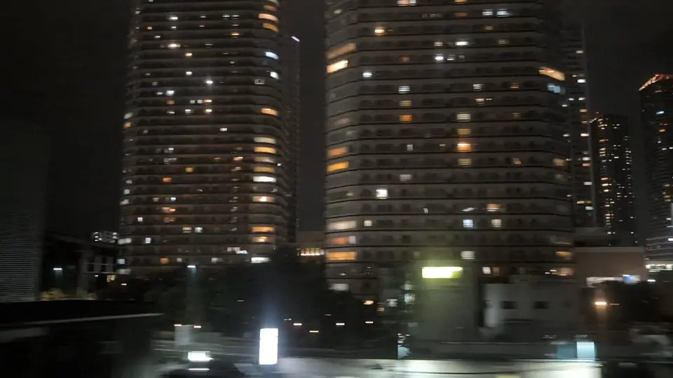 The Musashi-Kosugi high-rise cluster at night